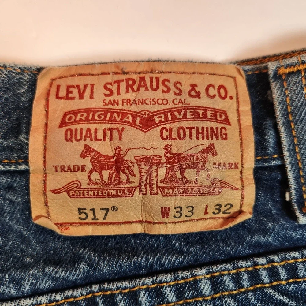 Levi's 517 Boot Cut Jeans Tag 33x32 Fits 32x31 Medium Wash Cotton 2009 Mexico